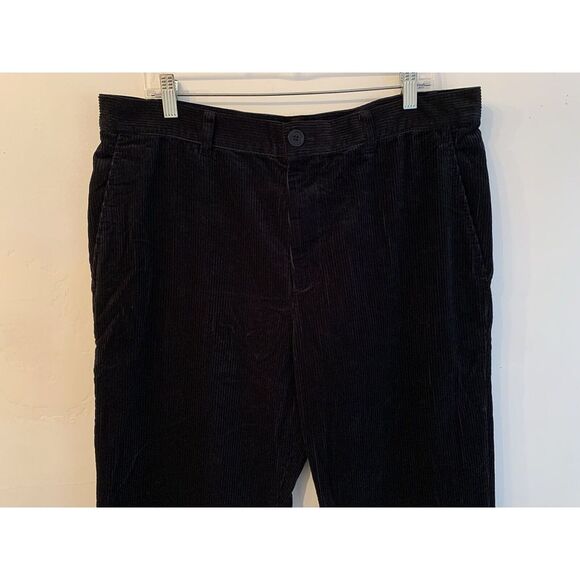 COS Corduroy Pants Mens Black Straight Soft Cotton Chino Slacks 38x27 - Picture 2 of 12